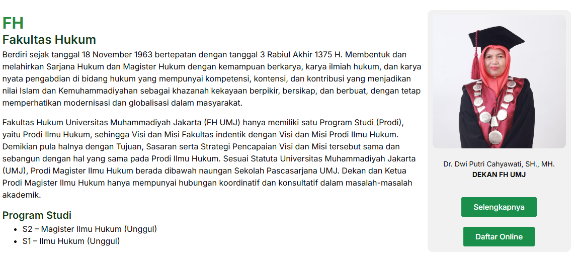 Dekan FH UMJ